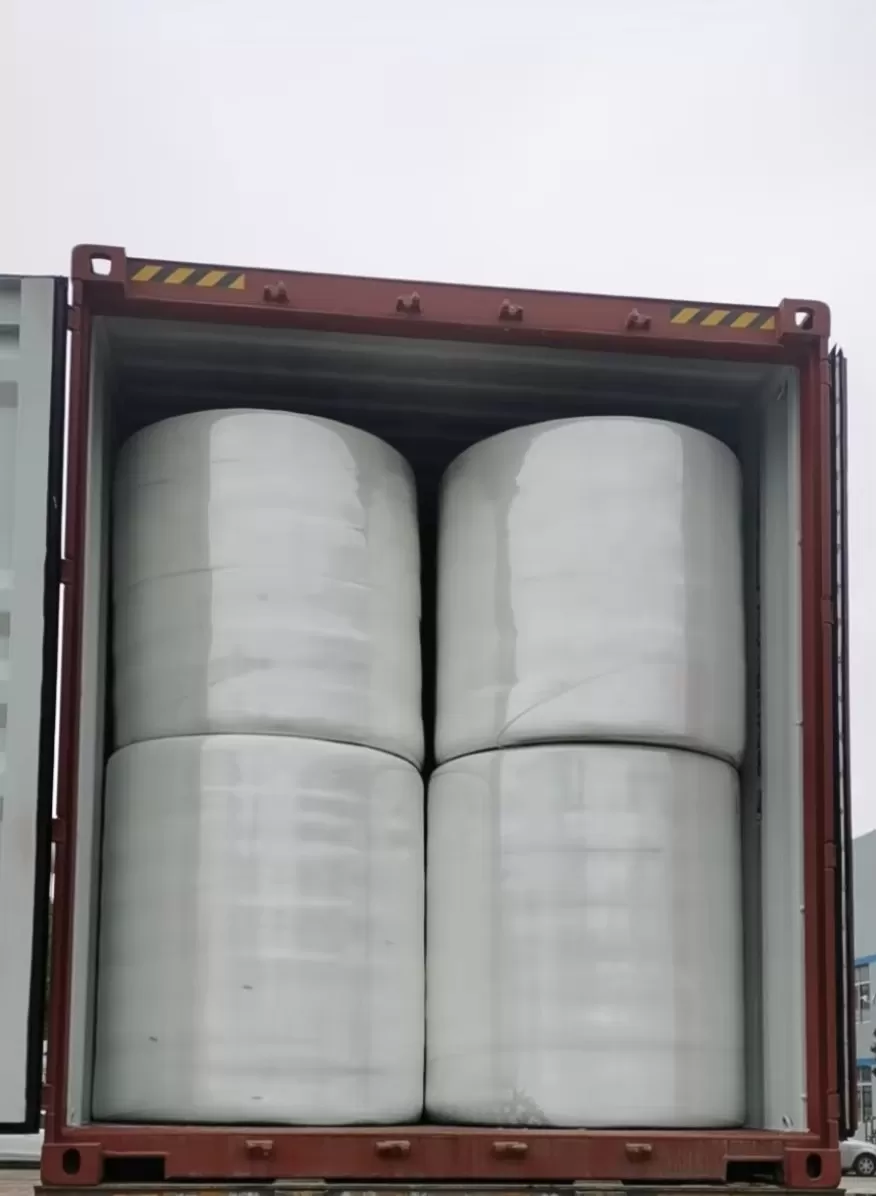 Raw Material Non-woven Cross Lapping PolyesterNon-woven Fabric Rolls for Wet Wipes